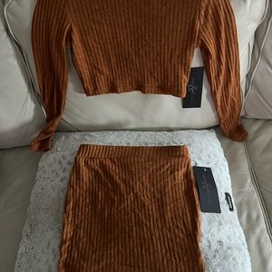 Top and skirt set